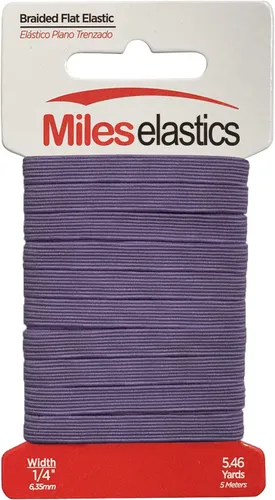 Miniatura 8 de Miles - Elástico plano trenzado, elástico, fuerte elástico, costura elástica, 1/4 pulgadas (0.250 in) por 5,46 yardas (16.4 ft), fuerte elástico