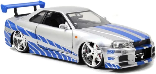 Miniatura 2 de Jada Juguetes – 97158 – Nissan Skyline GTR R34 – Rápido y Furioso – Escala 1:24