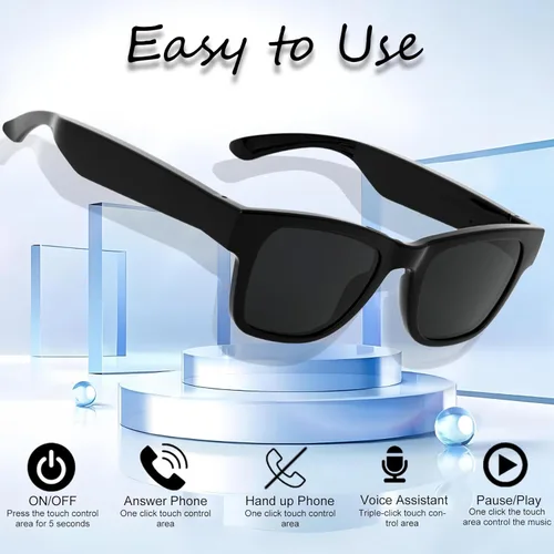 Miniatura 3 de Lentes inteligentes AI con lentes de cambio de color, gafas Bluetooth para hombres y mujeres con traducción más de 160 idiomas asistente de voz