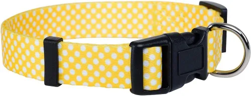 Miniatura 7 de Native Pup Collar de perro con lunares, ajustable para perros pequeños, medianos y grandes, tela bonita para niños y niñas Negro