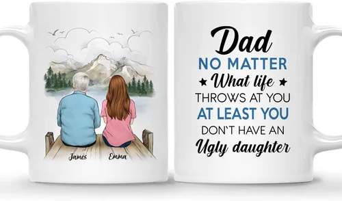 Gossby Taza personalizada para padre - Regalos para padre, regalos para padre, mejores tazas de café para padre, taza personalizada para papá. Padre