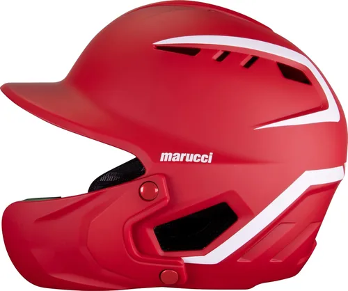 Miniatura 6 de Marucci DuraVent Casco de bateo, casco de béisbol verificado por NOCSAE con protector de mandíbula reversible y ventilación, tamaños para jóvenes
