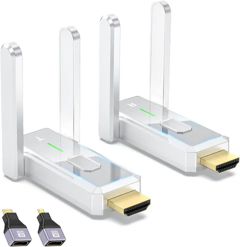 Miniatura 8 de Transmisor HDMI inalámbrico con 2 receptores (382FT/100M), 2.4G+5G, Plug & Play, HDMI inalámbrico soporta decodificación 4K y salida Full HD 1080P
