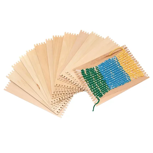 Colorations RLOOM - Telar de madera para principiantes, juego de 12, para niños, artes y manualidades, tejido, actividad artesanal, habilidades