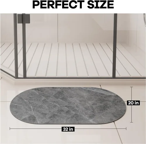Miniatura 2 de Hargiis Alfombra de baño suave y absorbente, para ducha y suelo, antideslizante, lavable a máquina, para frente de bañera y ducha