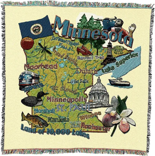 Miniatura 54 de Pure Country Weavers State of Alabama - Manta cuadrada para regalo, manta de tapiz tejida de algodón, fabricada en los Estados Unidos
