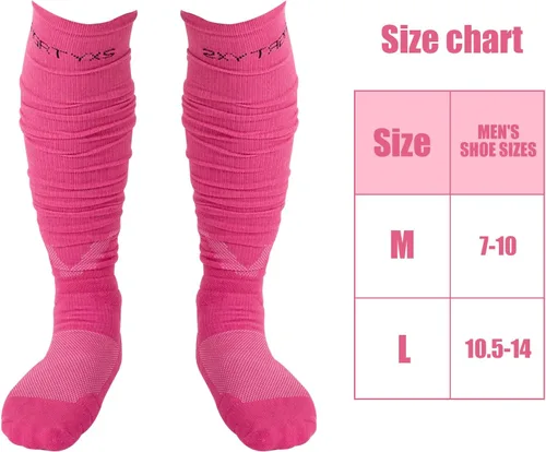 Miniatura 3 de QEES Calcetines de fútbol,Calcetines de fútbol blancos,Calcetines Scrunch Football,Calcetines deportivos de equipo de fútbol para hombres y mujeres