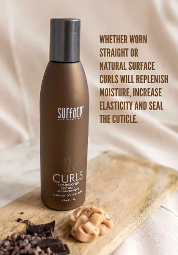 Miniatura 3 de Surface Hair Paquete de champú y acondicionador de rizos, sin encrespamiento, cabello rizado, ya sea suave o definido, juego de 2 piezas