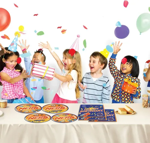 Miniatura 6 de 40 piezas de suministros para fiestas temáticas de dardos que incluyen platos y servilletas para 20 invitados, regalos de fiesta de batalla