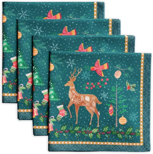 Miniatura 141 de Maison d' Hermine Happy Florals - Juego de 4 servilletas 100% algodón suave y cómodo perfectas para cenas familiares, bodas, fiestas de cóctel, 063