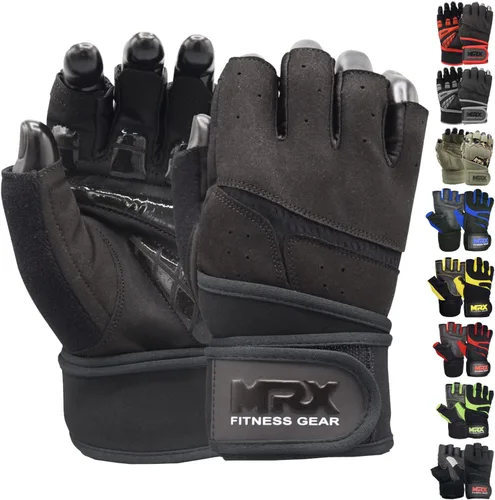 MRX - Guantes de levantamiento de pesas para hombres, guantes de entrenamiento para hombre, guantes de levantamiento de muñeca, guantes de gimnasio