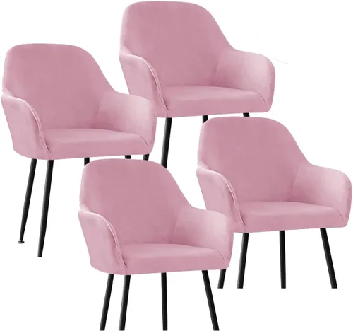 Miniatura 37 de Fundas protectoras de terciopelo elástico para sillas de comedor con brazos y respaldo curvado pequeño, juego de 6/4/2 para cocina, oficina, hogar