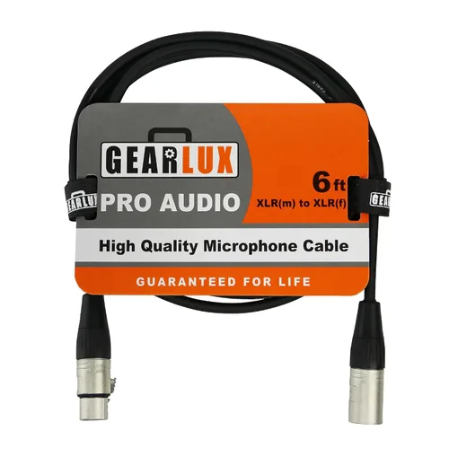Miniatura 12 de Gearlux – Cable de micrófono XLR, completamente balanceado, macho a hembra, 25 pies - Paquete de 3