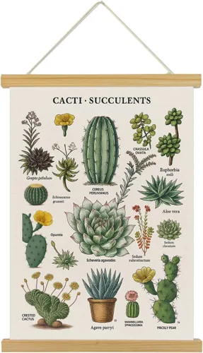 Miniatura 7 de XIAOAIKA Póster de hierbas aromáticas para pared, impresiones artísticas HD vibrantes y coloridas, estilo rústico de hierbas, póster para colgar