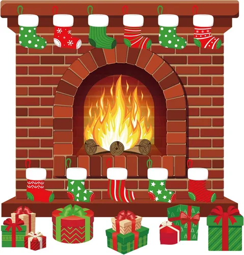 Remagr 66 piezas de tablero de anuncios de Navidad para chimenea, fondo grande de ladrillo para decoración de chimenea, caja de calcetines,