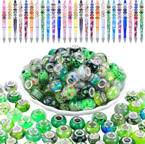 Miniatura 26 de Espaciador de agujeros grandes europeos con cuentas de hadas con diamantes de imitación para manualidades, pulseras y bisutería