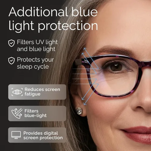 Miniatura 4 de CCVOO +2.5 Mix & Match - Gafas de lectura para mujer, ligeras, cómodas, visión clara, bloqueo de luz azul * Mezcla de flores C2
