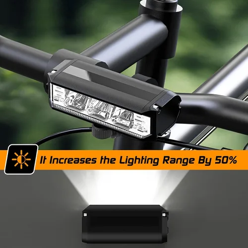 Miniatura 3 de Bright LED Bike Light for Night Riding,2025 Upgraded Rechargeable Bicycle Lights Set 5 Modes IPX6 Waterproof MTB Off-Road Cycling Commuting
