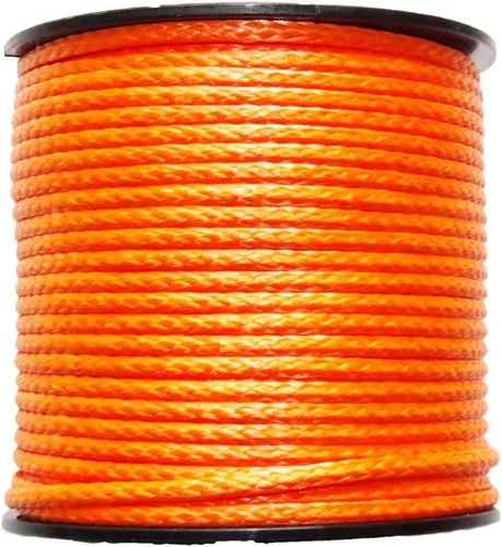 Cordón trenzado de alta resistencia, línea de tiro 100% UHMWPE con resistencia a la llama de abrasión, cuerda de paracaídas táctica para pesca, Azul