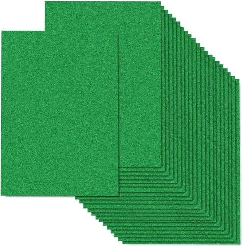 Cartulina verde con purpurina, papel brillante de tamaño A4, papel con purpurina para Cricut, Gradustion, DIF, manualidades, construcción,