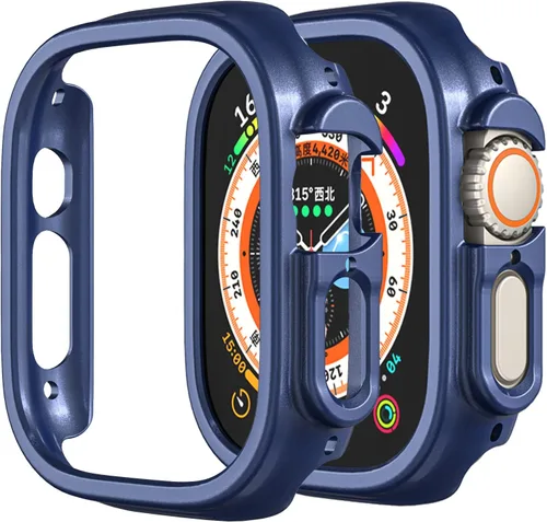 Miniatura 21 de Funda rígida de policarbonato compatible con Apple Watch Ultra 3/2/1 de 1.732 pulgadas, resistente a impactos, a prueba de golpes, con borde
