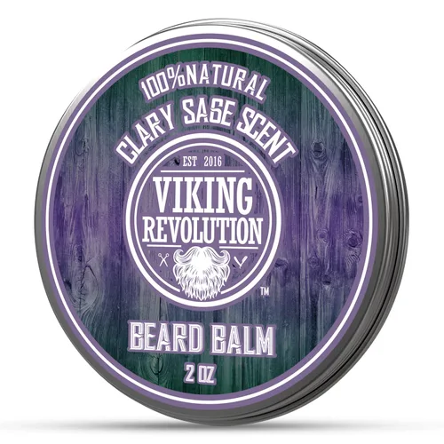 Miniatura 30 de Viking Revolution Bálsamo para barba de cedro y pino, mantequilla con aceite de argán, suavizante e hidratante para hombres, cera para barbas