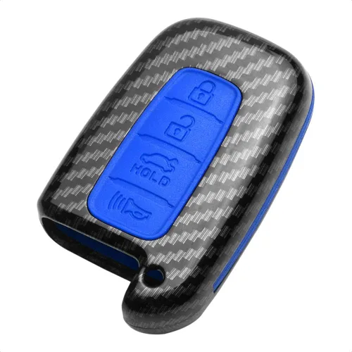 Miniatura 6 de Funda para llavero con cubierta negra Compatible con Hyundai Azera Elantra GT EQUUS Genesis Coupe Santa FE Sonata Tucson Veloster para KIA Borrego