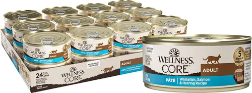 Miniatura 14 de Wellness CORE Pate - Alimento húmedo enlatado para gatos adultos, natural, rico en proteínas, sin granos, receta de pollo y pavo, 3 onzas, paquete