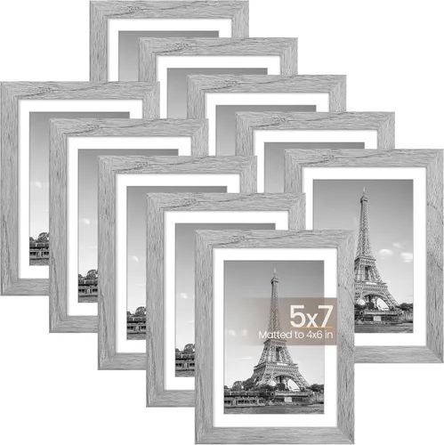 Miniatura 10 de upsimples - Juego de 10 portarretratos de 8 x 10 pulgadas, para fotos de 5 x 7 pulgadas con paspartú o 8 x 10 pulgadas sin él, collage de varios