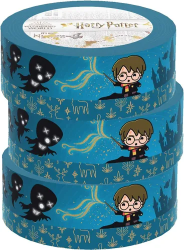 Miniatura 4 de Paper House Productions Harry Potter - Juego de 2 rollos de cinta Washi para álbumes de recortes y manualidades, personajes Chibi Personajes de Chibi