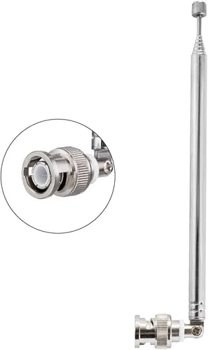BNC conector macho Antena telescópica 7 secciones VHF UHF 27.0 in/27IN Antena telescópica BNC Plug Antena para CB Radio Policía Escáner Jamón Radio