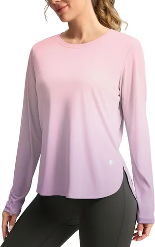 Miniatura 35 de Camisetas de sol para mujer, con protección ultravioleta FPU 50+, manga larga, ligera, de secado rápido, para entrenamiento, senderismo, para mujer