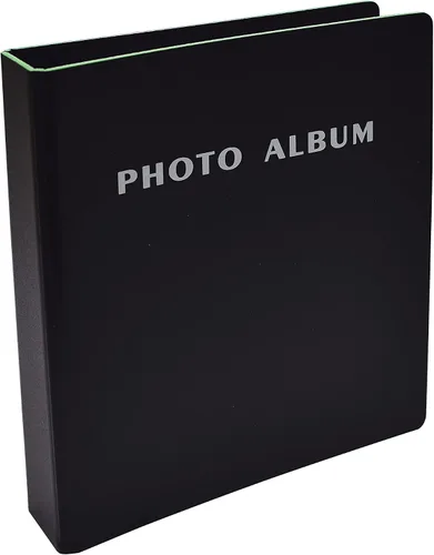 Better Office Products Álbum de fotos para fotos de 4 x 6 pulgadas, mini carpeta de fotos de tapa dura de 2 anillas, capacidad para 36 fotos de 4 x