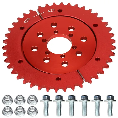 Miniatura 10 de GREHUA 35 Piñón de cadena dividida 64 dientes y adaptador de piñón compatible con Mini Bike Coleman CT100U CT200U CT200U-EX BT200X TrailMaster MB200