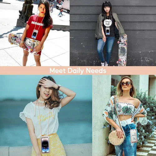 Miniatura 5 de Bolso cruzado pequeño para teléfono celular para mujeres y hombres, mini bolso de hombro de cuero, estuche tipo billetera con ranura para tarjetas