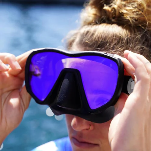 Miniatura 5 de Nami - Máscara de buceo individual sin marco, vista panorámica, UV disponible, buceo, pesca submarina, máscara de snorkel para adultos