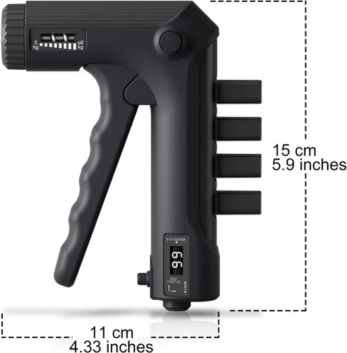 Miniatura 6 de Grip Strength Trainer with Finger Exerciser, Adjustable Resistance, Forearm Strengthener Hand Gripper with Counting,Black
