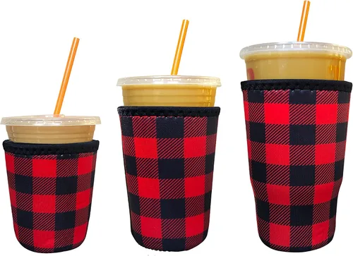 Miniatura 61 de Funda Koverz para café helado, funda aislante de neopreno para taza, se ajusta a una taza de café de 32 Oz., lavable y reutilizable, accesorios