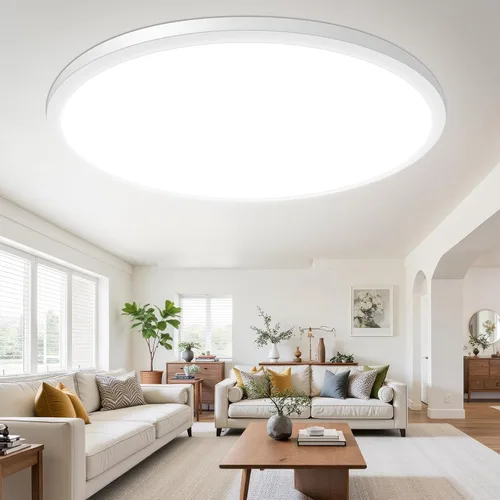 Miniatura 27 de Lámpara LED de techo de montaje al ras, equivalente a 100W, lámpara de techo empotrada moderna para cocina 5000K luz blanca diurna 15W 1200Lm 7