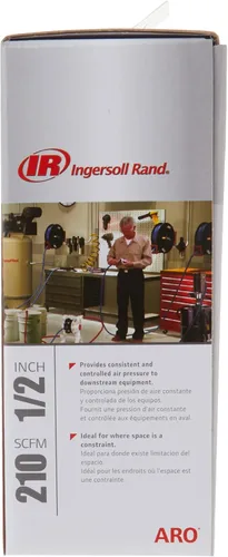 Miniatura 3 de ARO R37341-600-VS Regulador de aire 1/2" NPT, con calibre - 250 psi entrada máxima