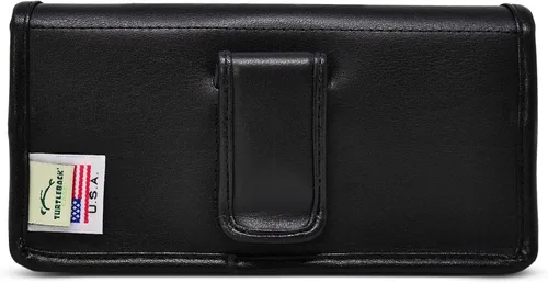 Miniatura 8 de Turtleback Soporte para cinturón para iPhone 16 Pro, 16e, 15 Pro 14 Pro 13 Pro - Pequeño - Se adapta con fundas delgadas estilo MagSafe, cuero negro