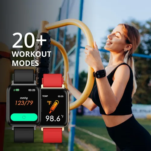 Miniatura 4 de Spade & Co Health Smartwatch 2 - Monitor de salud y fitness con temperatura corporal, oxígeno en sangre, monitoreo de frecuencia cardíaca