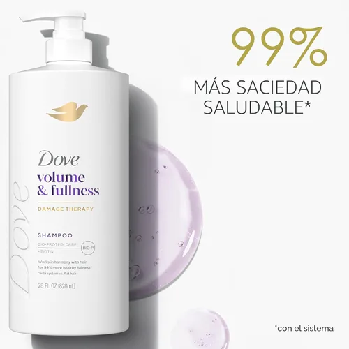Miniatura 10 de Dove Champú Volumen y Plenitud para Cabello Fino y Delgado con Tecnología de Cuidado de Bio-Proteínas y Biotina 28 Fl Oz