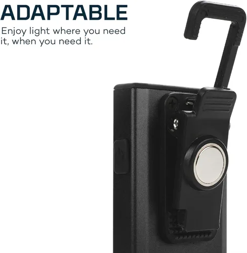 Miniatura 6 de NEBO Linterna de bolsillo SLIM 500 lúmenes, mini luz de trabajo EDC recargable, base magnética y brillo regulable, duradera y resistente al agua
