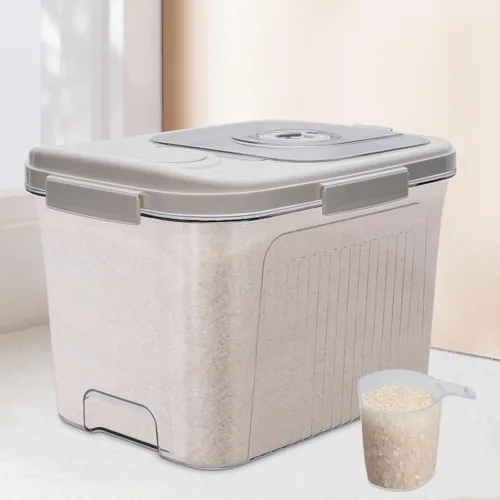 Miniatura 4 de Recipientes de alimentos de plástico con tapa y temporizador, contenedores de almacenamiento de alimentos herméticos para cocina, con taza medidora