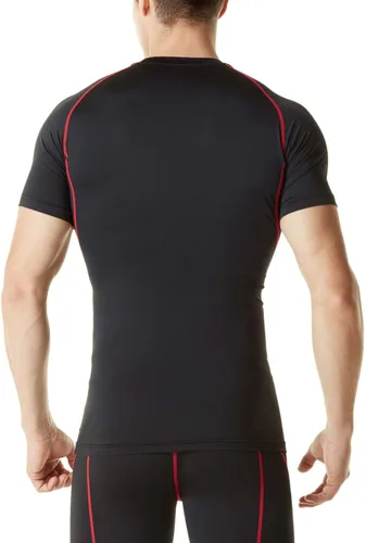 Miniatura 2 de TSLA Camisas térmicas de compresión de manga corta para hombre, camiseta deportiva deportiva atlética, camiseta para correr con equipo de invierno