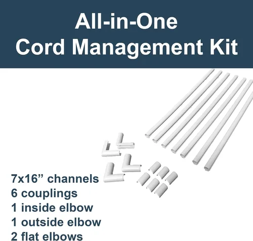 Miniatura 2 de Legrand Wiremold C110S Cordmate - Juego de 17 fundas para cables de 108 pulgadas, organizador para pared, capacidad para 1 cable o cable, embalaje