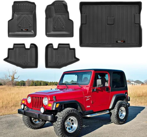 Miniatura 12 de Alfombrilla de carga y respaldo de TPE para todo clima para Jeep Wrangler JK 4 puertas 2007-2018 Accesorios