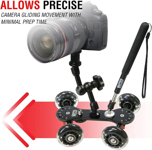 Miniatura 4 de Vidpro SK-22 Carrito Profesional para Patinaje - Deslizador Rodante para Cámaras DSLR y Videocámaras Ideal para Tomas a Bajo Nivel y Paneo