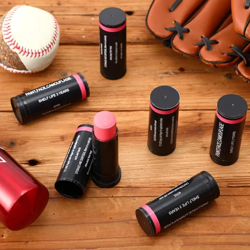 Miniatura 7 de Sweetude 6 piezas de palo de fútbol deportivo para ojos, pintura facial de fútbol para sóftbol, béisbol, atletas, estadio, Halloween, cosplay